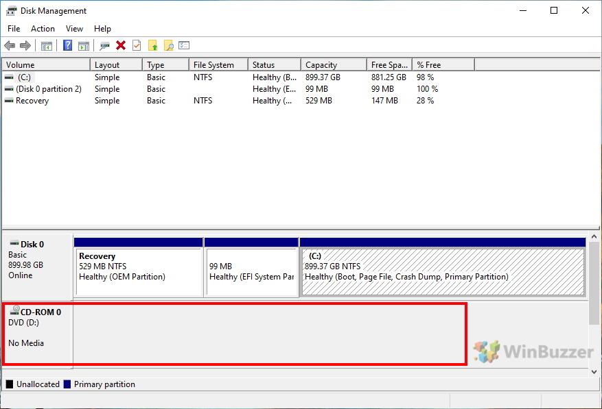 recover windows to first partition only
